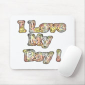 Ik hou van mijn Boy Design Cool Collectie tekst Muismat (Met muis)