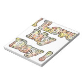 Ik hou van mijn Boy Design Cool  Collectie tekst Notitieblok (Linkerzijde)