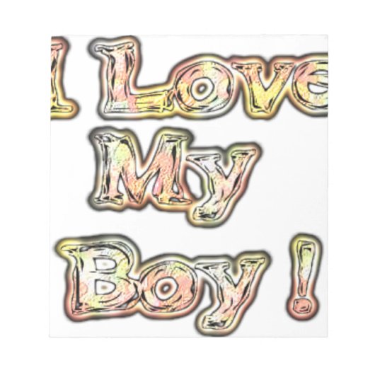 Ik hou van mijn Boy Design Cool  Collectie tekst Notitieblok (Voorkant)