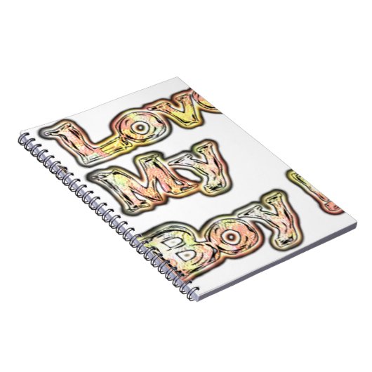 Ik hou van mijn Boy Design Cool  Collectie tekst Notitieboek (Rechterzijde)