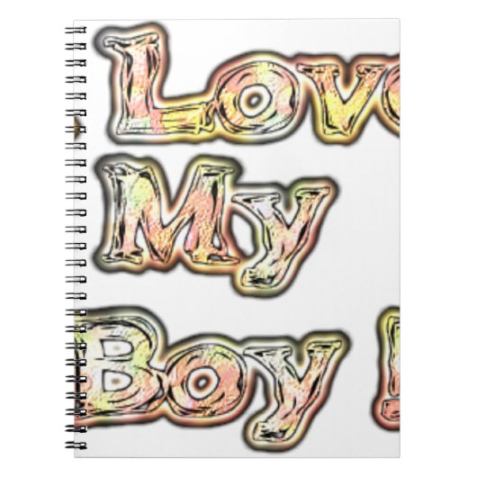 Ik hou van mijn Boy Design Cool  Collectie tekst Notitieboek (Voorkant)
