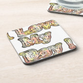 Ik hou van mijn Boy Design Cool  Collectie tekst Onderzetter (Linkerzijde)