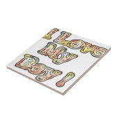 Ik hou van mijn Boy Design Cool Collectie tekst Tegeltje (Zijkant)