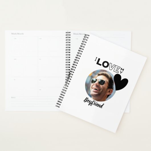 Ik hou van mijn BOYFRIEND Foto Gift Husband Fiance Planner (Display)