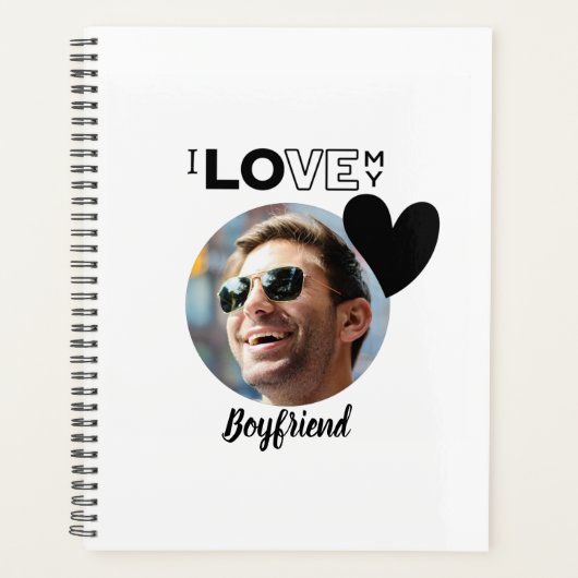 Ik hou van mijn BOYFRIEND Foto Gift Husband Fiance Planner (Voorkant)