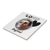 Ik hou van mijn BOYFRIEND Foto Gift Husband Fiance Tegeltje (Zijkant)