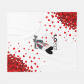 Ik hou van mijn BOYFRIEND Husband DAD Grandpa Brot Fleece Deken (Voorkant (Horizontaal))