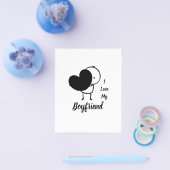 Ik hou van mijn BOYFRIEND - Moderne gepersonalisee Flyer (Enkel)