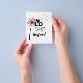Ik hou van mijn BOYFRIEND - Moderne gepersonalisee Flyer (Hand)