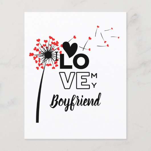 Ik hou van mijn BOYFRIEND - Moderne gepersonalisee Flyer (Voorkant)