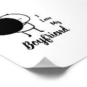 Ik hou van mijn BOYFRIEND - Moderne gepersonalisee Poster (Hoek)