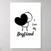 Ik hou van mijn BOYFRIEND - Moderne gepersonalisee Poster (Voorkant)