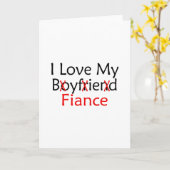 Ik hou van mijn boyvriend Fiance Kaart (Gele Bloem)