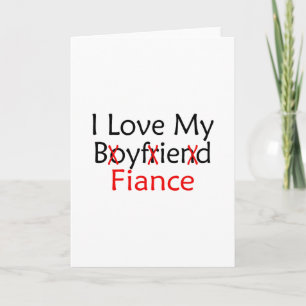 Ik hou van mijn boyvriend Fiance Kaart