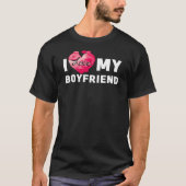 Ik hou van mijn Boyvriend Vriendin Couple T-shirt (Voorkant)