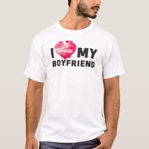 Ik hou van mijn Boyvriend Vriendin Couple T-shirt