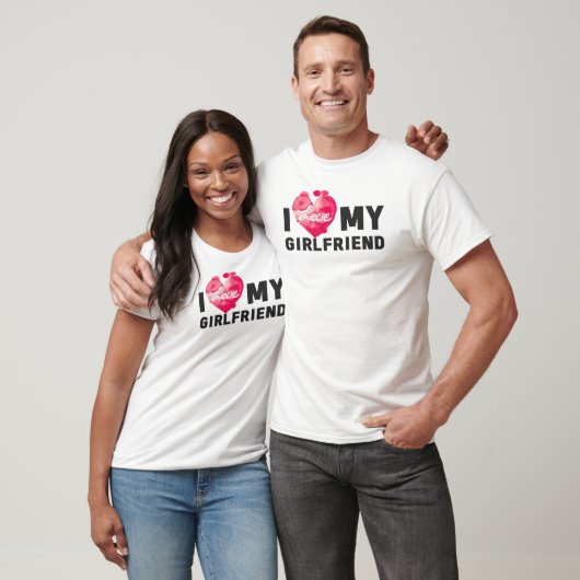 Ik hou van mijn Boyvriend Vriendin Couple T-shirt (Unisex)