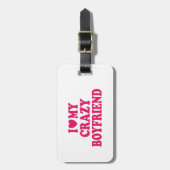 Ik hou van mijn boyvriendin bagagelabel (Voorkant verticaal)