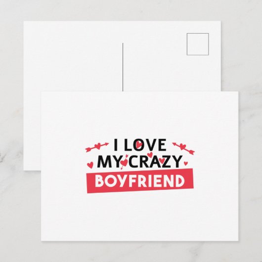 Ik hou van mijn boyvriendin briefkaart (Voorkant / Achterkant)