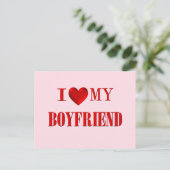 Ik hou van mijn Boyvriendin Briefkaart (Staand voorkant)