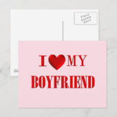 Ik hou van mijn Boyvriendin Briefkaart (Voorkant / Achterkant)