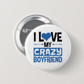 Ik hou van mijn boyvriendin Cute Valentijnsdag Ronde Button 5,7 Cm (Voorkant /achterkant)