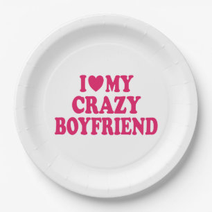 Ik hou van mijn boyvriendin papieren bordje