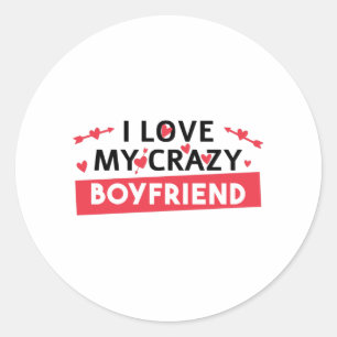 Ik hou van mijn boyvriendin ronde sticker