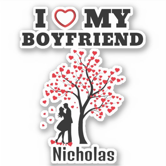 Ik hou van mijn Boyvriendin Sticker (Voorkant)
