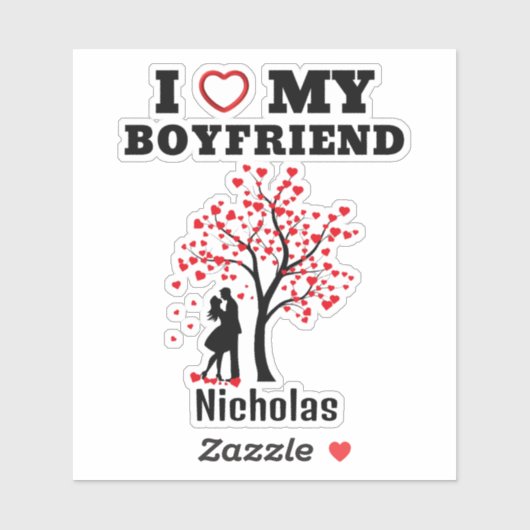 Ik hou van mijn Boyvriendin Sticker (Vel)