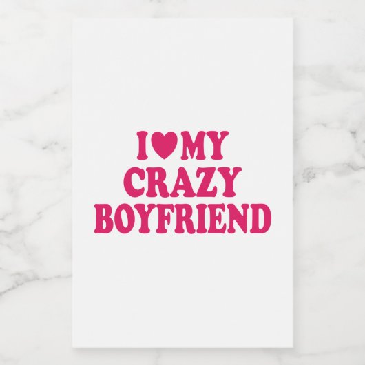 Ik hou van mijn boyvriendin voedselcontainer etiket (Enkel label)