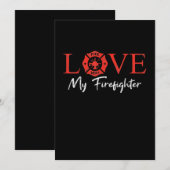 Ik hou van mijn brandweerman brandweervrouw echtge feestdagenkaart (Voorkant / Achterkant)