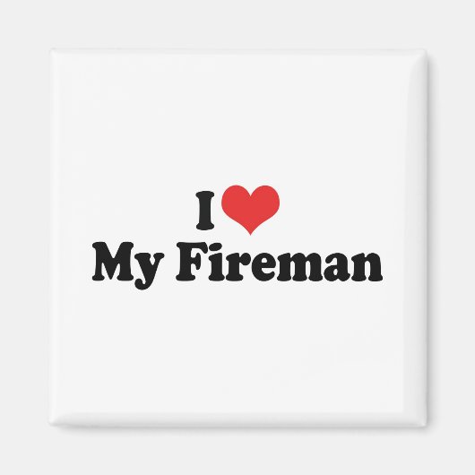 Ik hou van mijn brandweerman magneet (Voorkant)