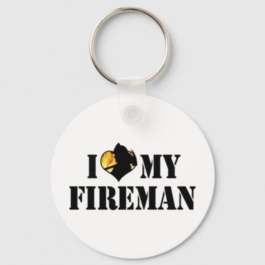 Ik hou van mijn brandweerman sleutelhanger (Voorkant)