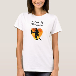 "Ik hou van mijn brandweerman" T-shirt