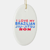 Ik hou van mijn Braziliaanse Jiu-Jitsu zoon Keramisch Ornament (Rechts)