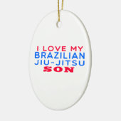 Ik hou van mijn Braziliaanse Jiu-Jitsu zoon Keramisch Ornament (Links)