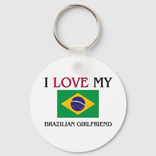 Ik hou van mijn Braziliaanse Vriendin Sleutelhanger (Voorkant)