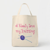 Ik hou van mijn breien tote bag (Voorkant)