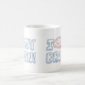 Ik hou van mijn brein koffiemok (Center)