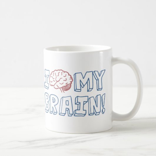 Ik hou van mijn brein koffiemok (Rechts)