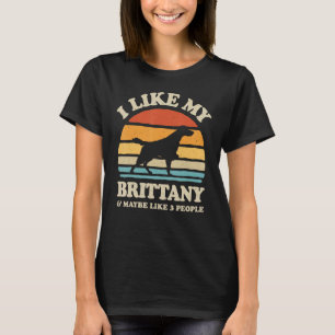 Ik hou van mijn Bretagne-spaniel en misschien wel T-shirt