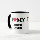 Ik hou van mijn Brick Layer Mok (Voorkant links)