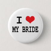 Ik hou van mijn bride Button (Voorkant)