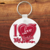 Ik hou van mijn bride rood - hart sleutelhanger (Voorkant)