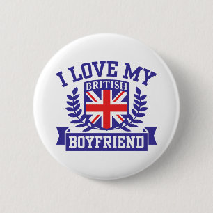 Ik hou van mijn Britse vriend Ronde Button 5,7 Cm