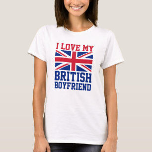 Ik hou van mijn Britse vriend UK Vlag Dames T-Shir T-shirt