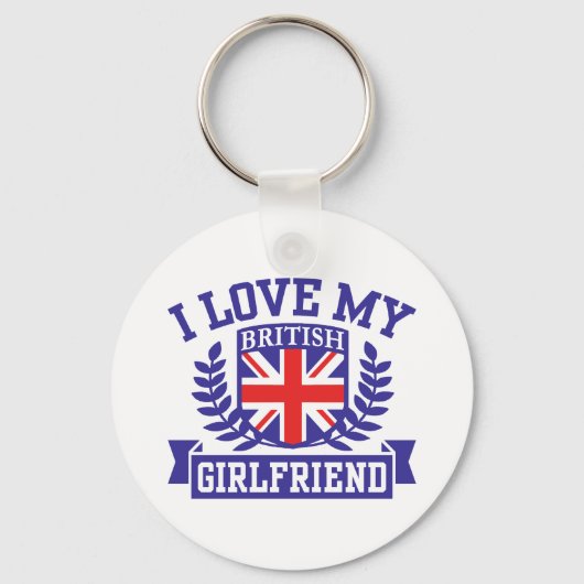 Ik hou van mijn Britse Vriendin Sleutelhanger (Voorkant)