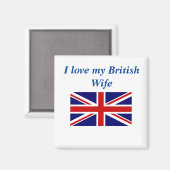 Ik hou van mijn Britse vrouw Magneet (Voorkant / Achterkant)