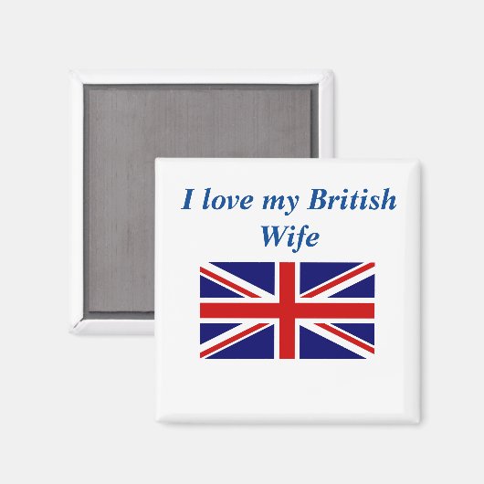 Ik hou van mijn Britse vrouw Magneet (Voorkant / Achterkant)